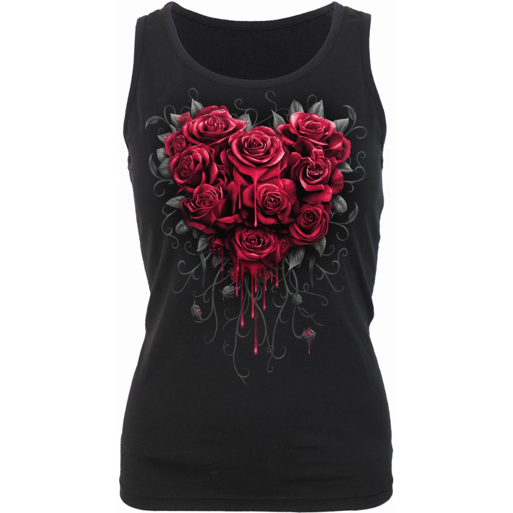 Spiral - BLEEDING HEART Mouwloze top - Zwart